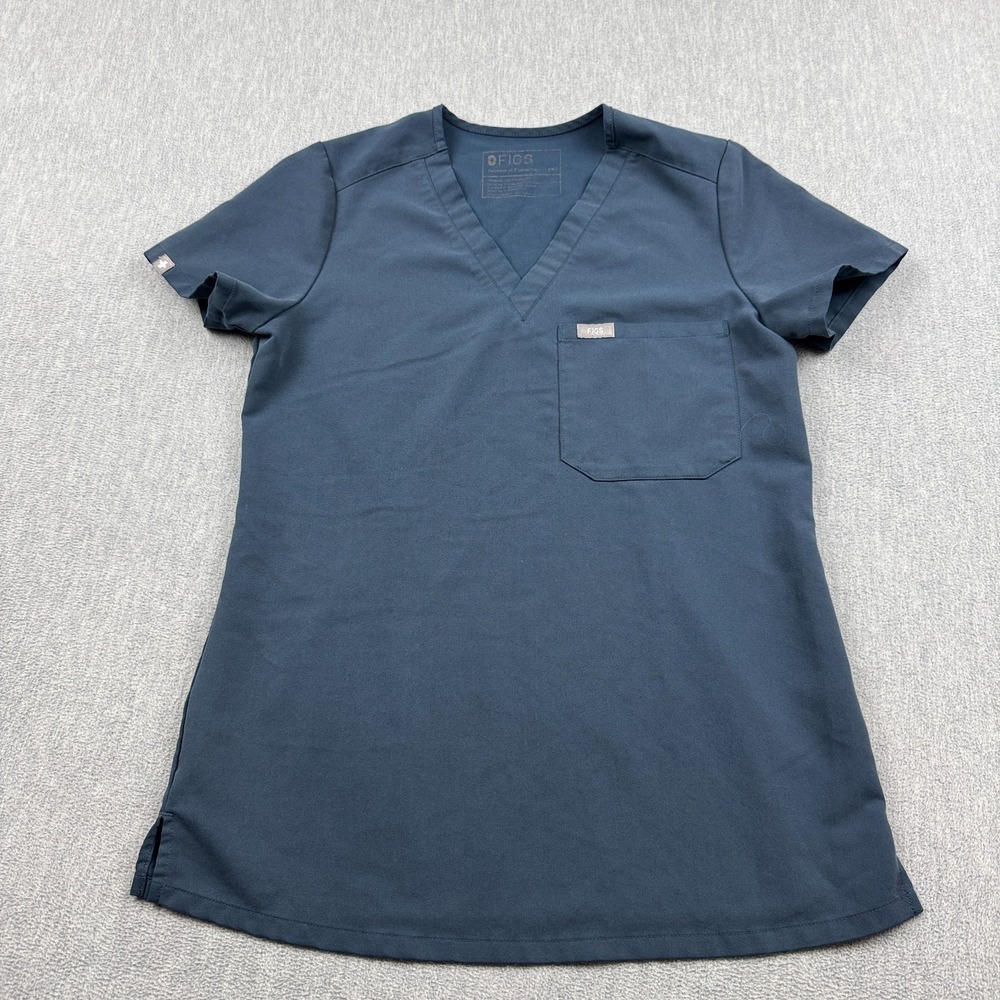 Figs Scrub Top Women 2XS Blue Catarina One-Pocket Technical Collection Medical